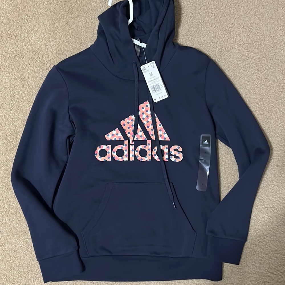 Navy Blue Adidas Hoodie Size M